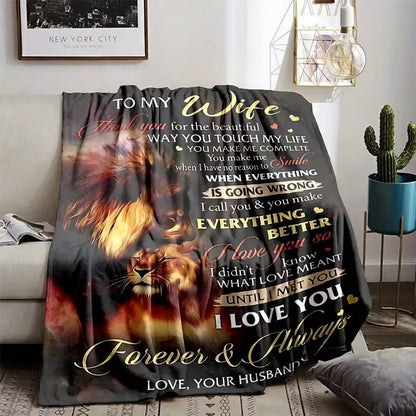 BLANKET FOR WIFE FROM HUSBAND – COMFORT & WARMTH GIFT Sherpa Fleece Blanket
