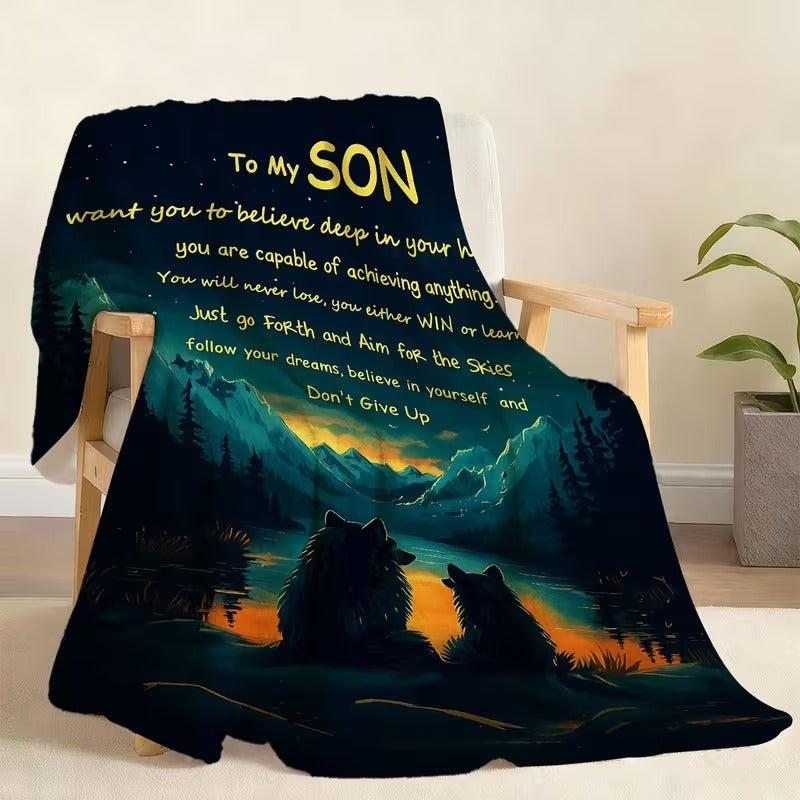 BLANKET FOR SON FROM DAD – COMFORT & WARMTH GIFT