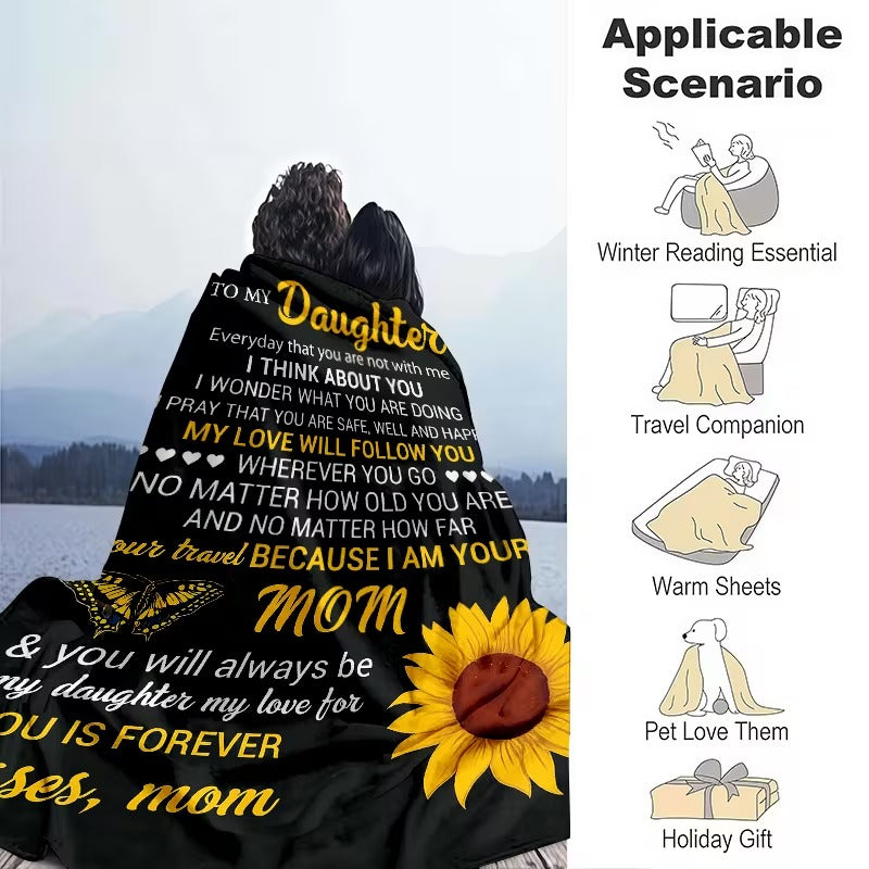 BLANKET FOR DAUGHTER FROM MOM – COMFORT & WARMTH GIFT Sherpa Fleece Blanket