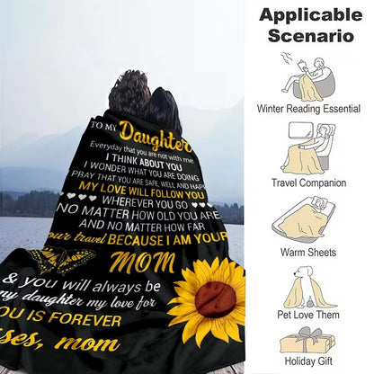 BLANKET FOR DAUGHTER FROM MOM – COMFORT & WARMTH GIFT Sherpa Fleece Blanket