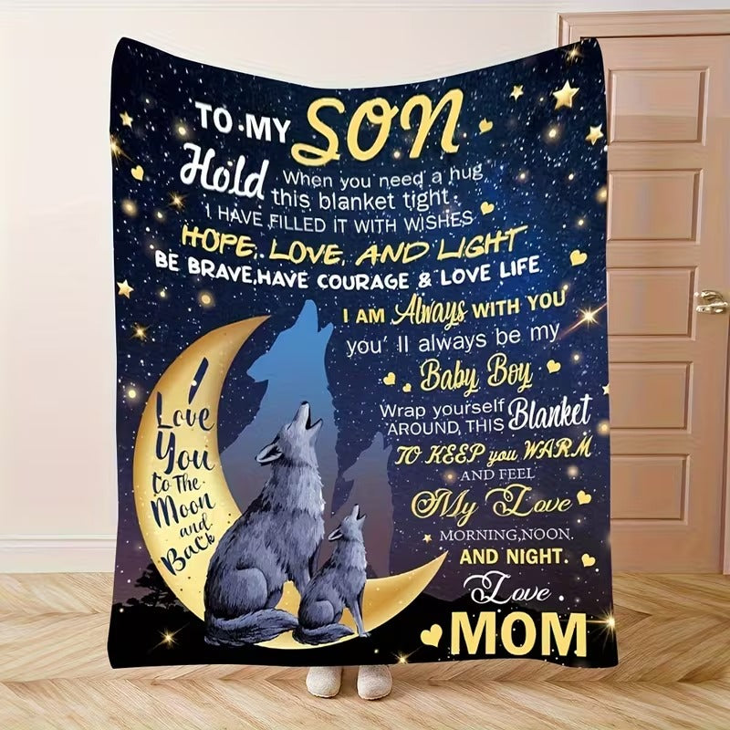 BLANKET FOR SON FROM MOM – COMFORT & WARMTH GIFT Sherpa Fleece Blanket