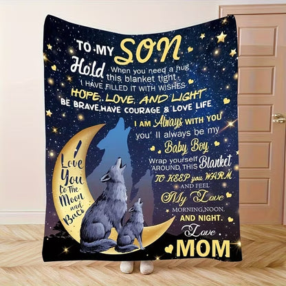 BLANKET FOR SON FROM MOM – COMFORT & WARMTH GIFT Sherpa Fleece Blanket
