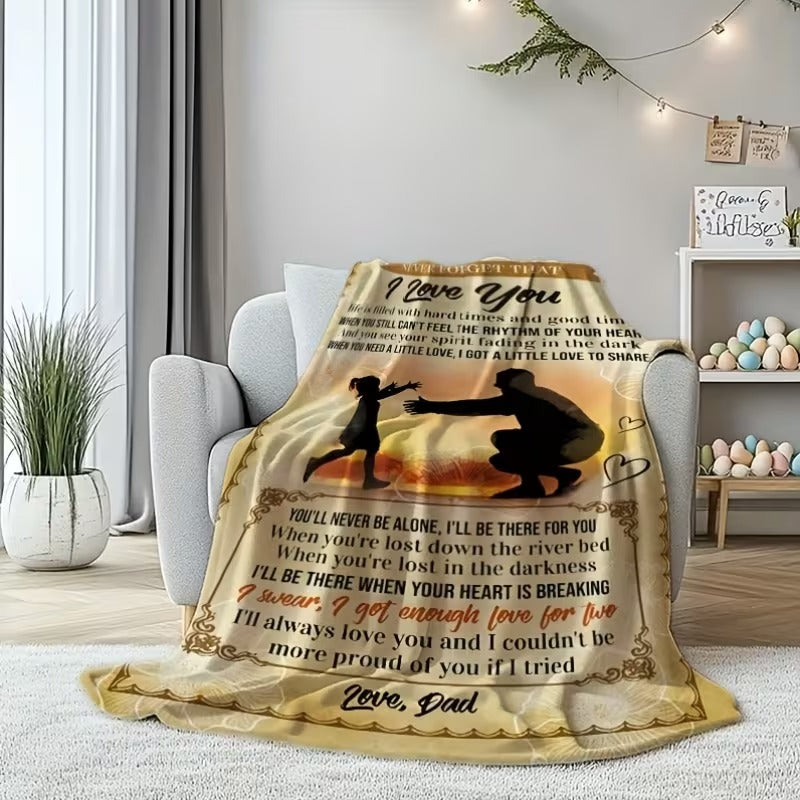 BLANKET FOR DAUGHTER FROM DAD – COMFORT & WARMTH GIFT Sherpa Fleece Blanket