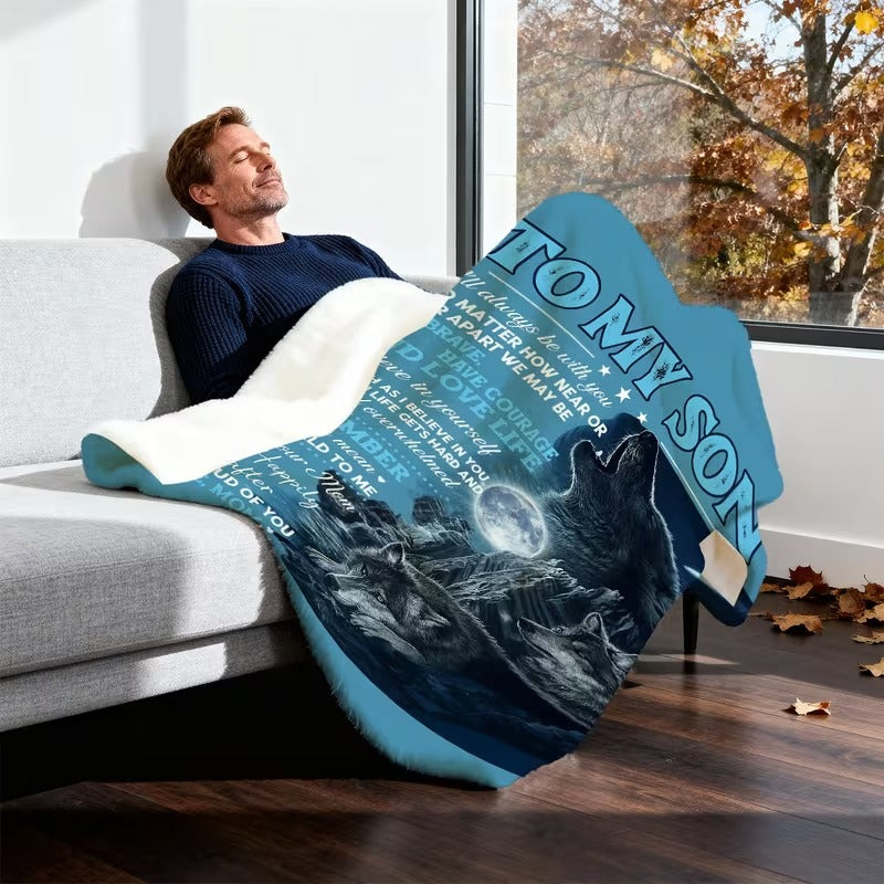 BLANKET FOR SON FROM MOM – COMFORT & WARMTH GIFT
