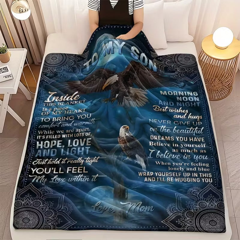 BLANKET FOR SON FROM MOM – COMFORT & WARMTH GIFT Sherpa Fleece Blanket