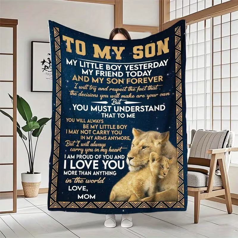 BLANKET FOR SON FROM MOM – COMFORT & WARMTH GIFT Sherpa Fleece Blanket