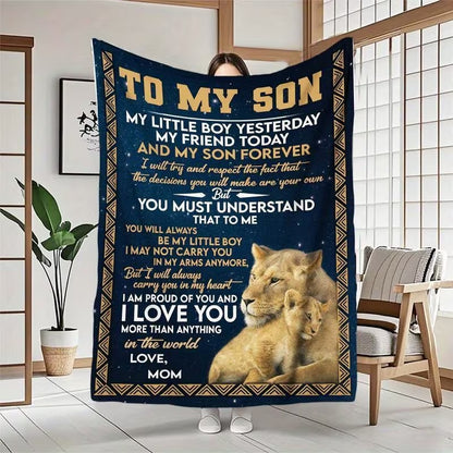 BLANKET FOR SON FROM MOM – COMFORT & WARMTH GIFT Sherpa Fleece Blanket