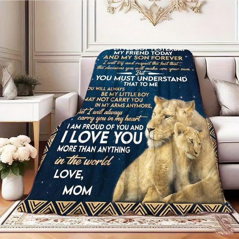 BLANKET FOR SON FROM MOM – COMFORT & WARMTH GIFT Sherpa Fleece Blanket