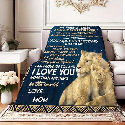BLANKET FOR SON FROM MOM – COMFORT & WARMTH GIFT Sherpa Fleece Blanket