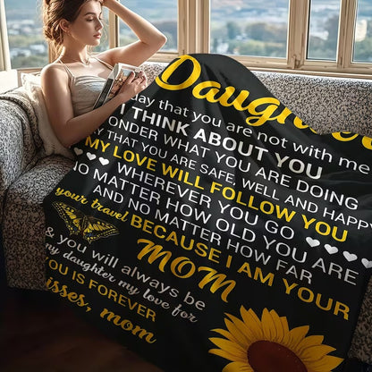 BLANKET FOR DAUGHTER FROM MOM – COMFORT & WARMTH GIFT Sherpa Fleece Blanket