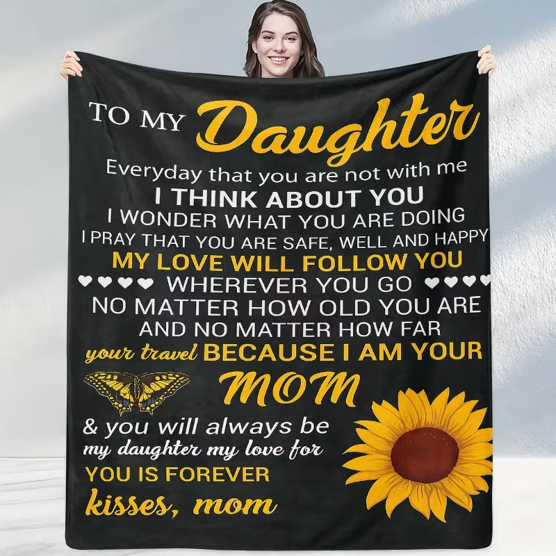 BLANKET FOR DAUGHTER FROM MOM – COMFORT & WARMTH GIFT Sherpa Fleece Blanket
