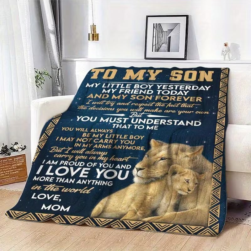 BLANKET FOR SON FROM MOM – COMFORT & WARMTH GIFT Sherpa Fleece Blanket