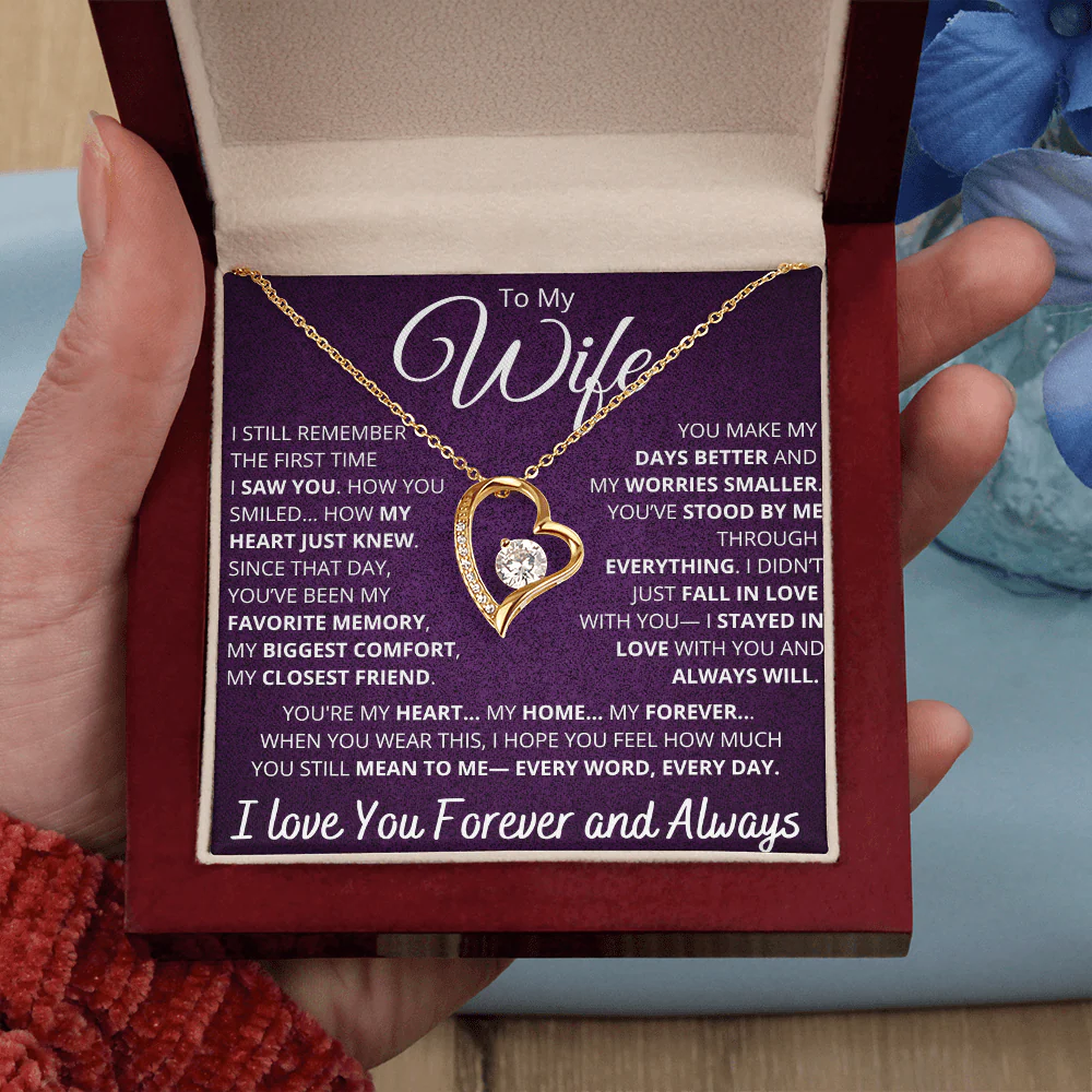 TO MY WIFE - GIFT FROM HUSBAND - Forever Love Necklace