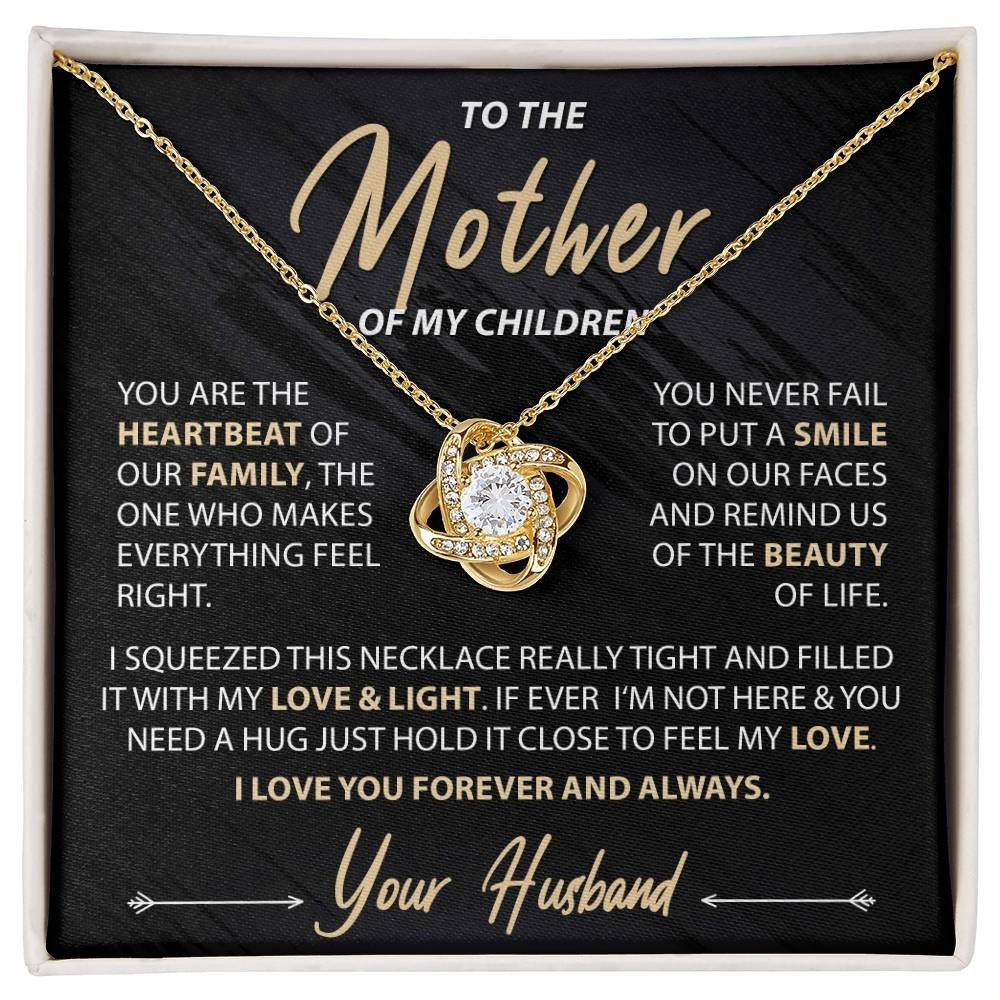 TO MY WIFE FROM HUSBAND - Premium Love Knot Necklace (SKUJ12-171)