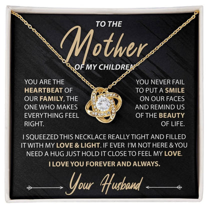 TO MY WIFE FROM HUSBAND - Premium Love Knot Necklace (SKUJ12-171)