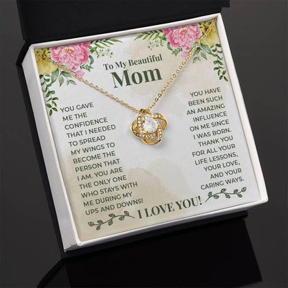 TO MY MOM FROM DAUGHTER - Premium Love Knot Necklace