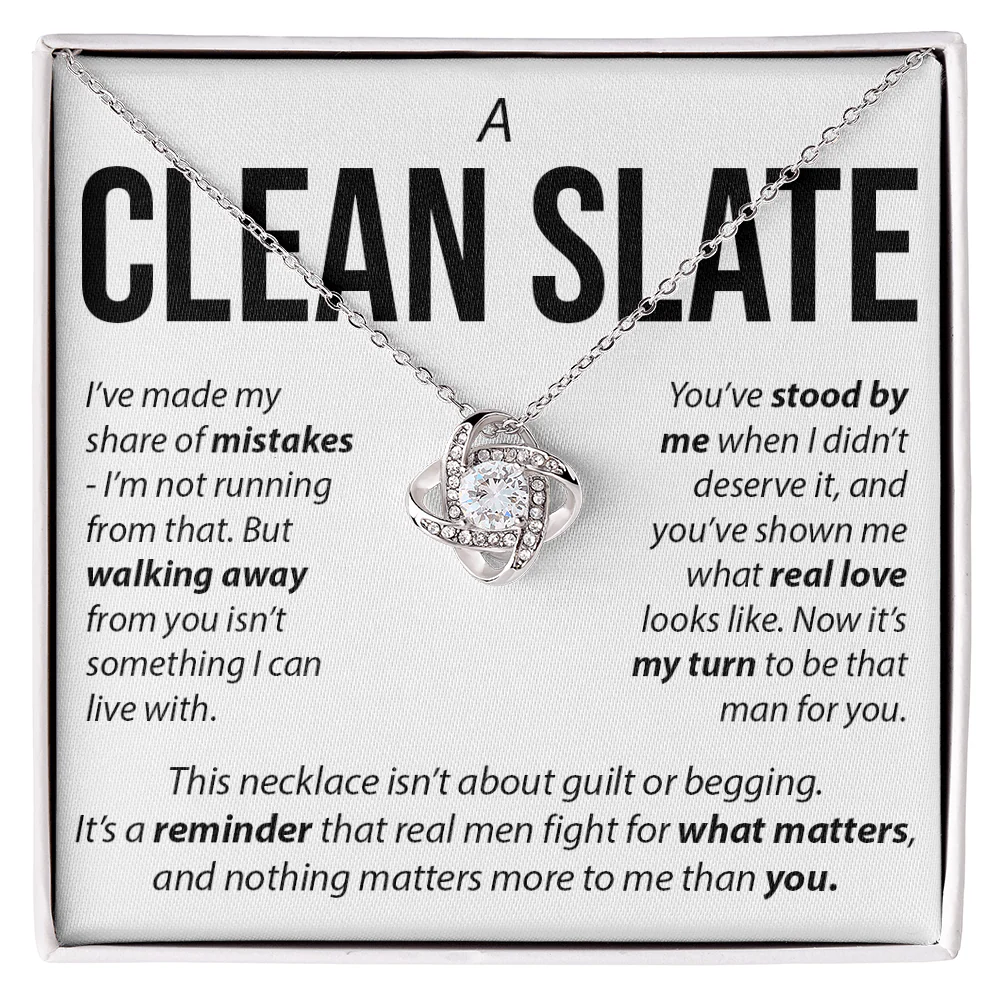 TO MY WIFE FROM HUSBAND - Apology & Reconciliation Gift for Her - Premium Love Knot Necklace