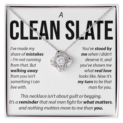 TO MY WIFE FROM HUSBAND - Apology & Reconciliation Gift for Her - Premium Love Knot Necklace