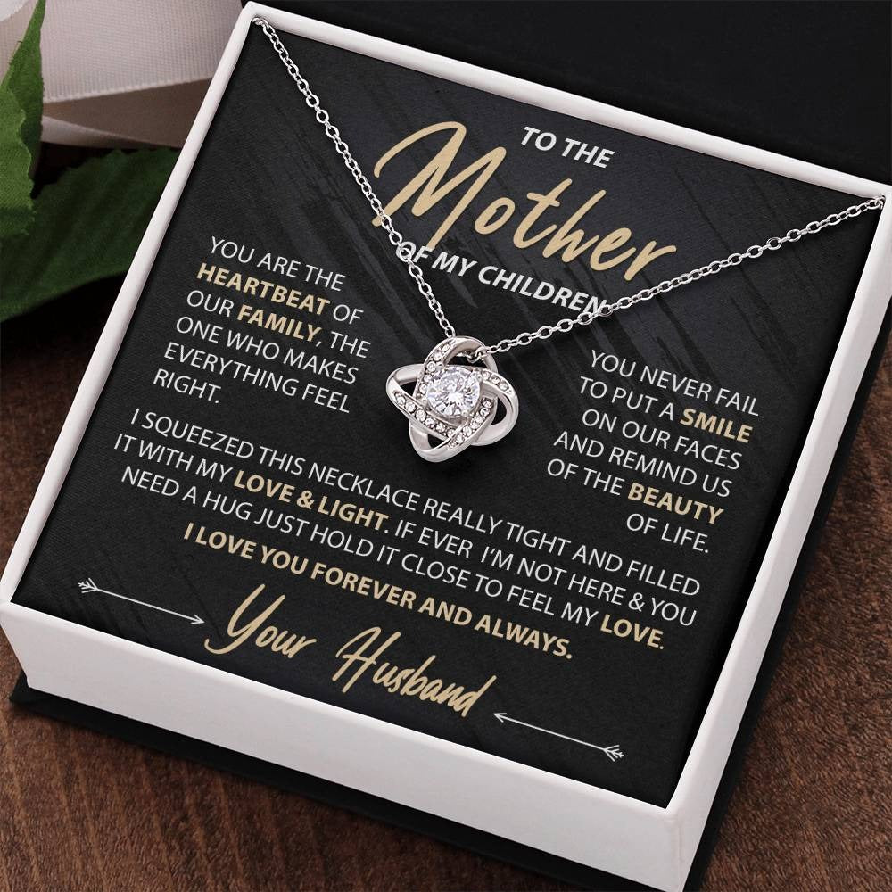 TO MY WIFE FROM HUSBAND - Premium Love Knot Necklace (SKUJ12-171)