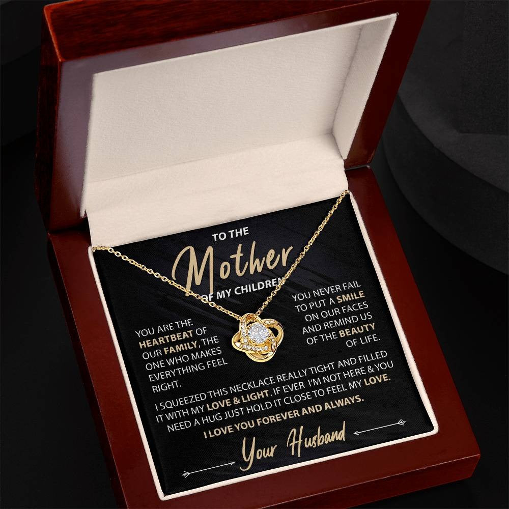 TO MY WIFE FROM HUSBAND - Premium Love Knot Necklace (SKUJ12-171)