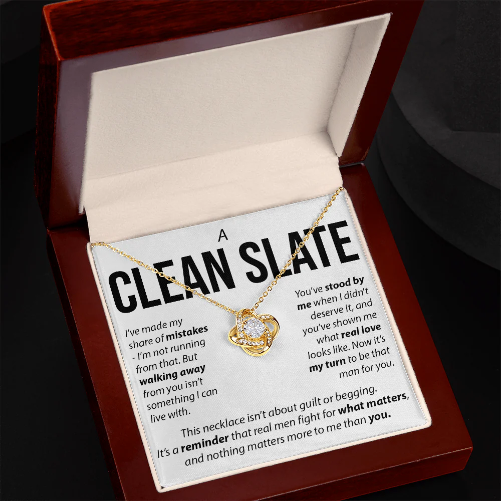 TO MY WIFE FROM HUSBAND - Apology & Reconciliation Gift for Her - Premium Love Knot Necklace