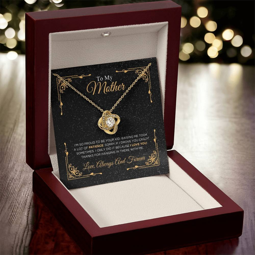 TO MY MOM FROM SON - Premium Love Knot Necklace