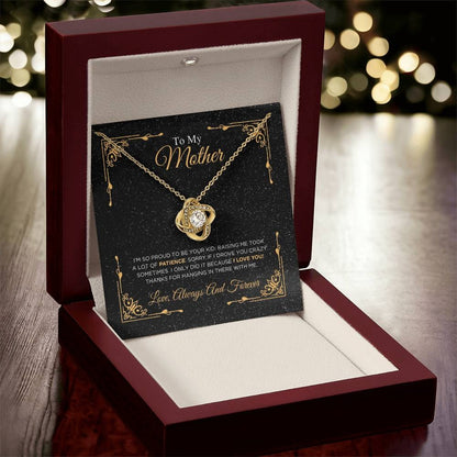 TO MY MOM FROM SON - Premium Love Knot Necklace