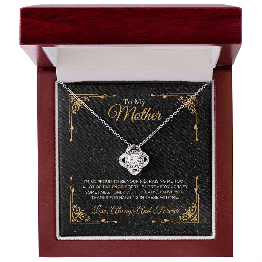 TO MY MOM FROM SON - Premium Love Knot Necklace