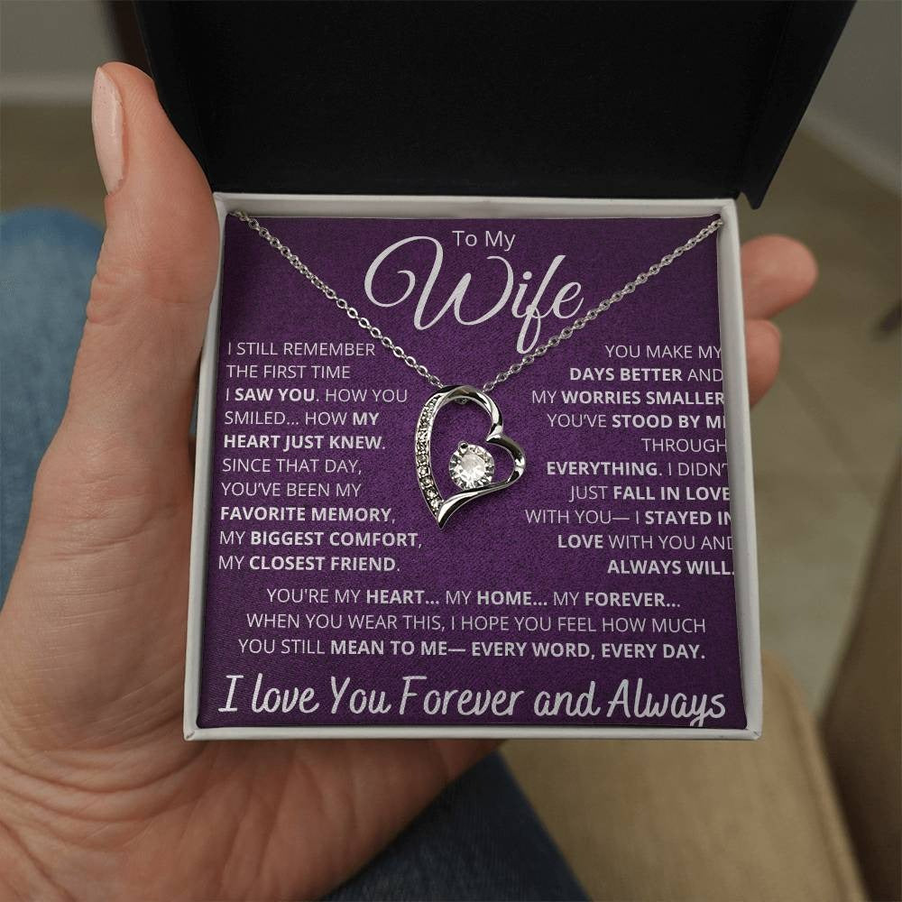 TO MY WIFE - GIFT FROM HUSBAND - Forever Love Necklace