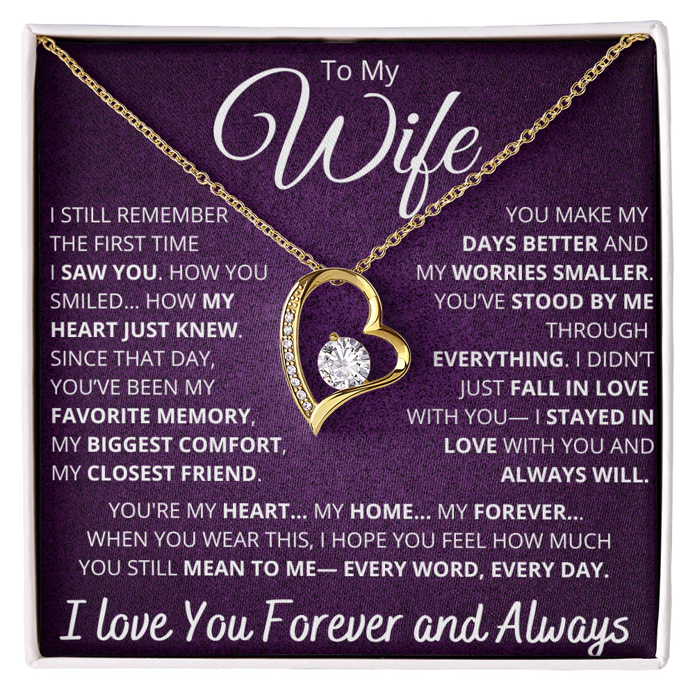 TO MY WIFE - GIFT FROM HUSBAND - Forever Love Necklace