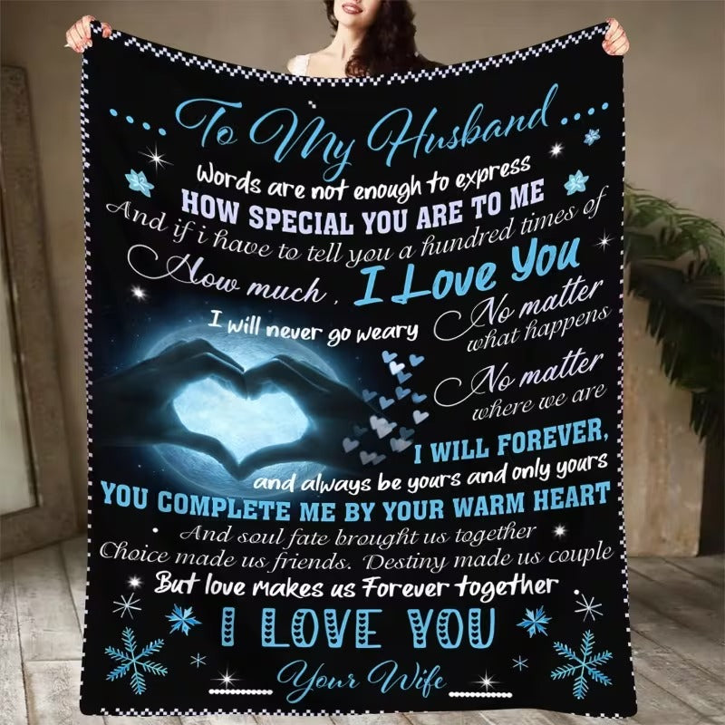 BLANKET FOR HUSBAND FROM WIFE – COMFORT & WARMTH GIFT