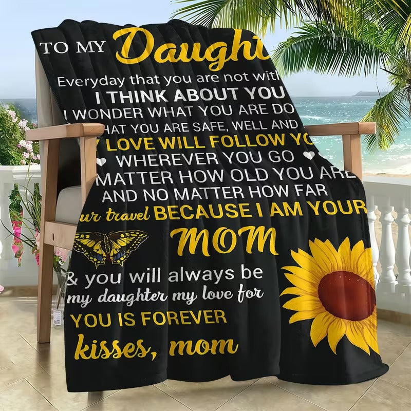 BLANKET FOR DAUGHTER FROM MOM – COMFORT & WARMTH GIFT Sherpa Fleece Blanket