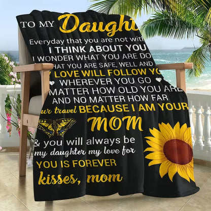 BLANKET FOR DAUGHTER FROM MOM – COMFORT & WARMTH GIFT Sherpa Fleece Blanket