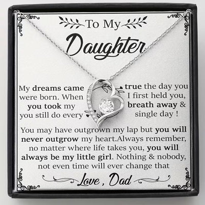 TO MY DAUGHTER - GIFT FROM DAD  - Forever Love Necklace