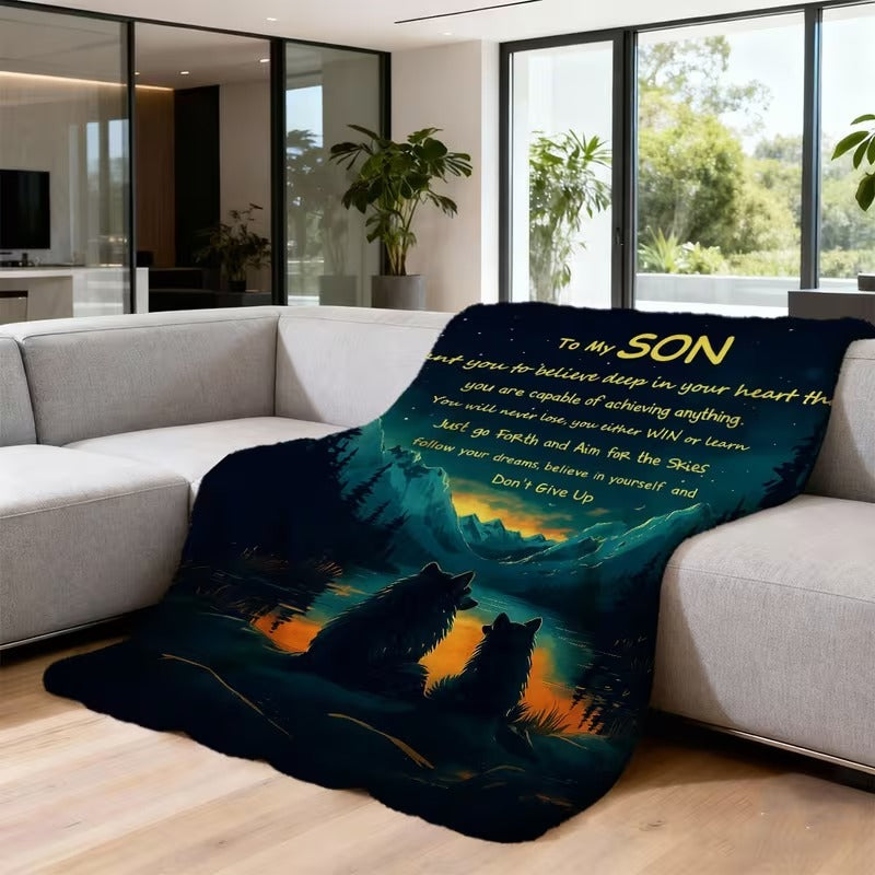 BLANKET FOR SON FROM DAD – COMFORT & WARMTH GIFT