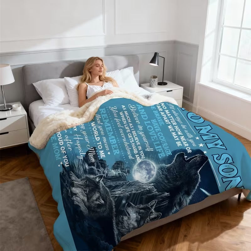 BLANKET FOR SON FROM MOM – COMFORT & WARMTH GIFT