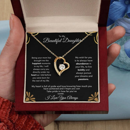 TO MY DAUGHTER - GIFT FROM MOM - Forever Love Necklace