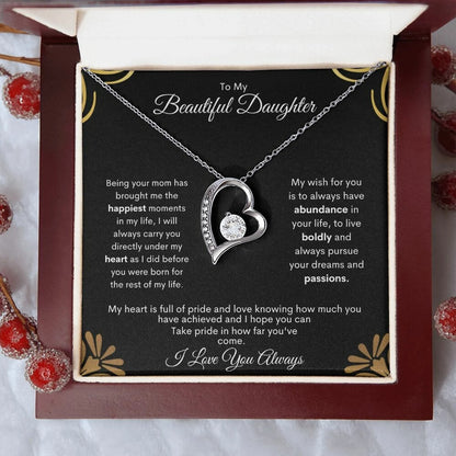 TO MY DAUGHTER - GIFT FROM MOM - Forever Love Necklace
