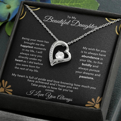 TO MY DAUGHTER - GIFT FROM MOM - Forever Love Necklace
