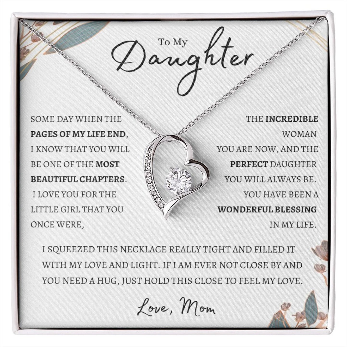 TO MY DAUGHTER - GIFT FROM MOM - Forever Love Necklace