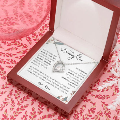 TO MY DAUGHTER - GIFT FROM MOM - Forever Love Necklace