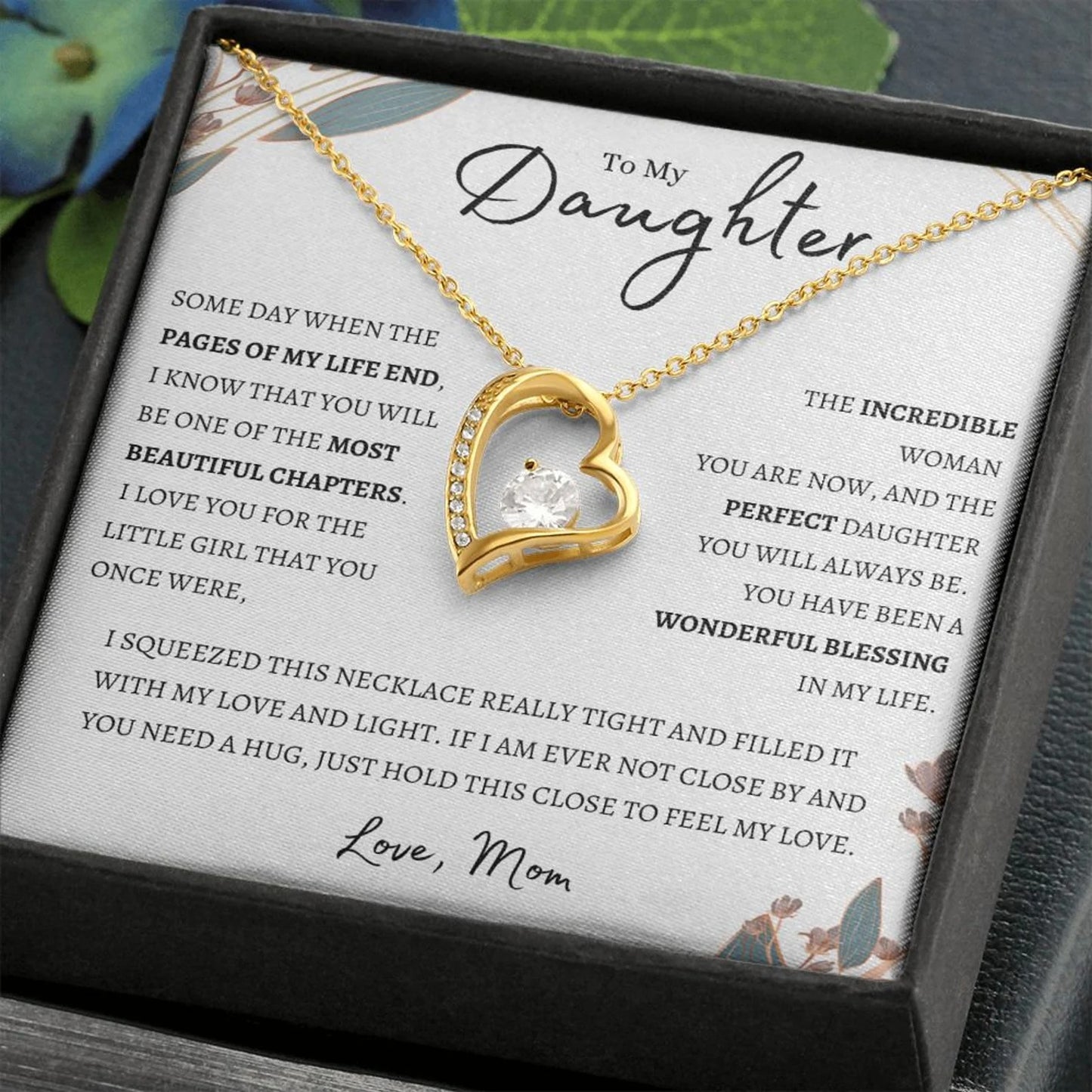 TO MY DAUGHTER - GIFT FROM MOM - Forever Love Necklace