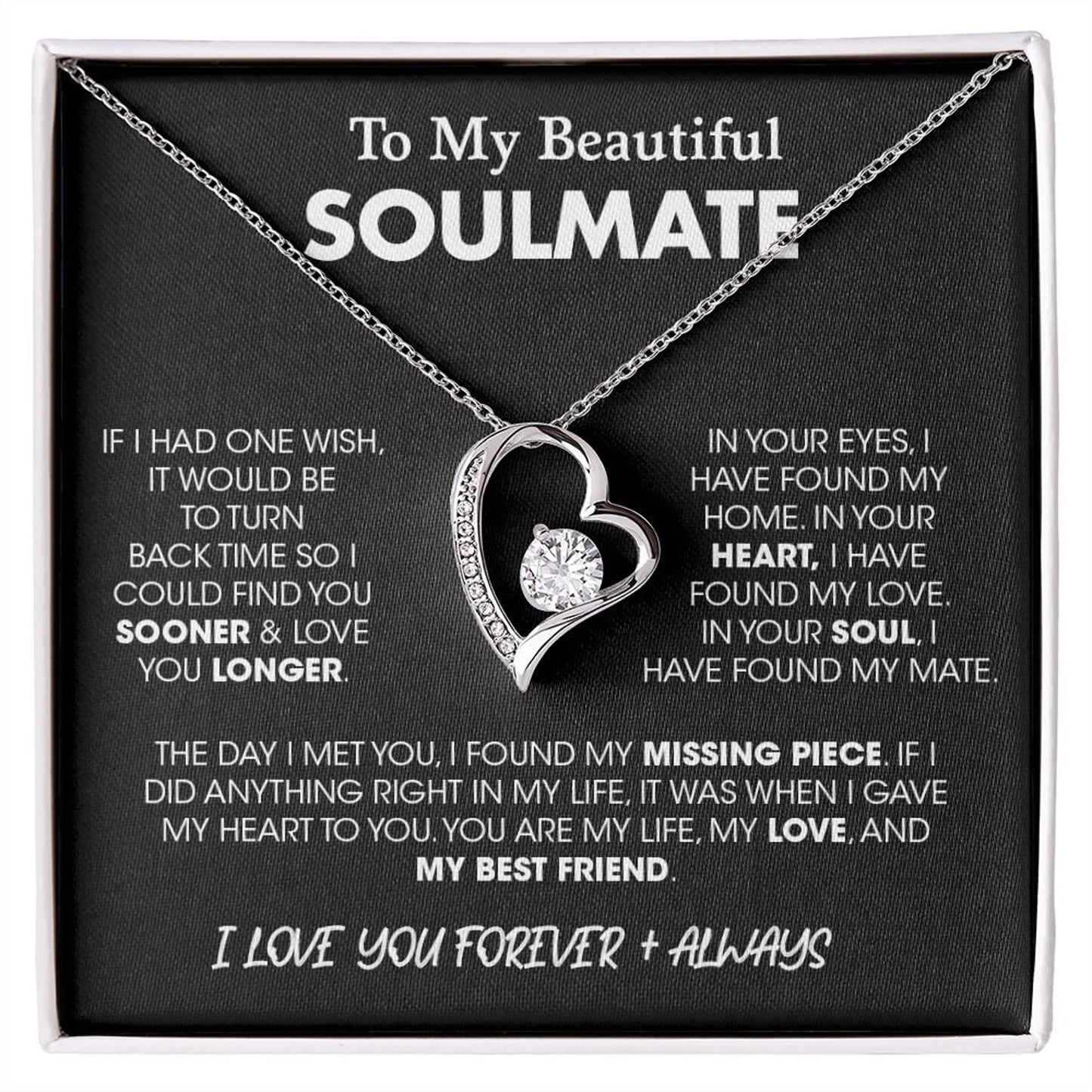 TO MY WIFE - GIFT FROM HUSBAND - Forever Love Necklace