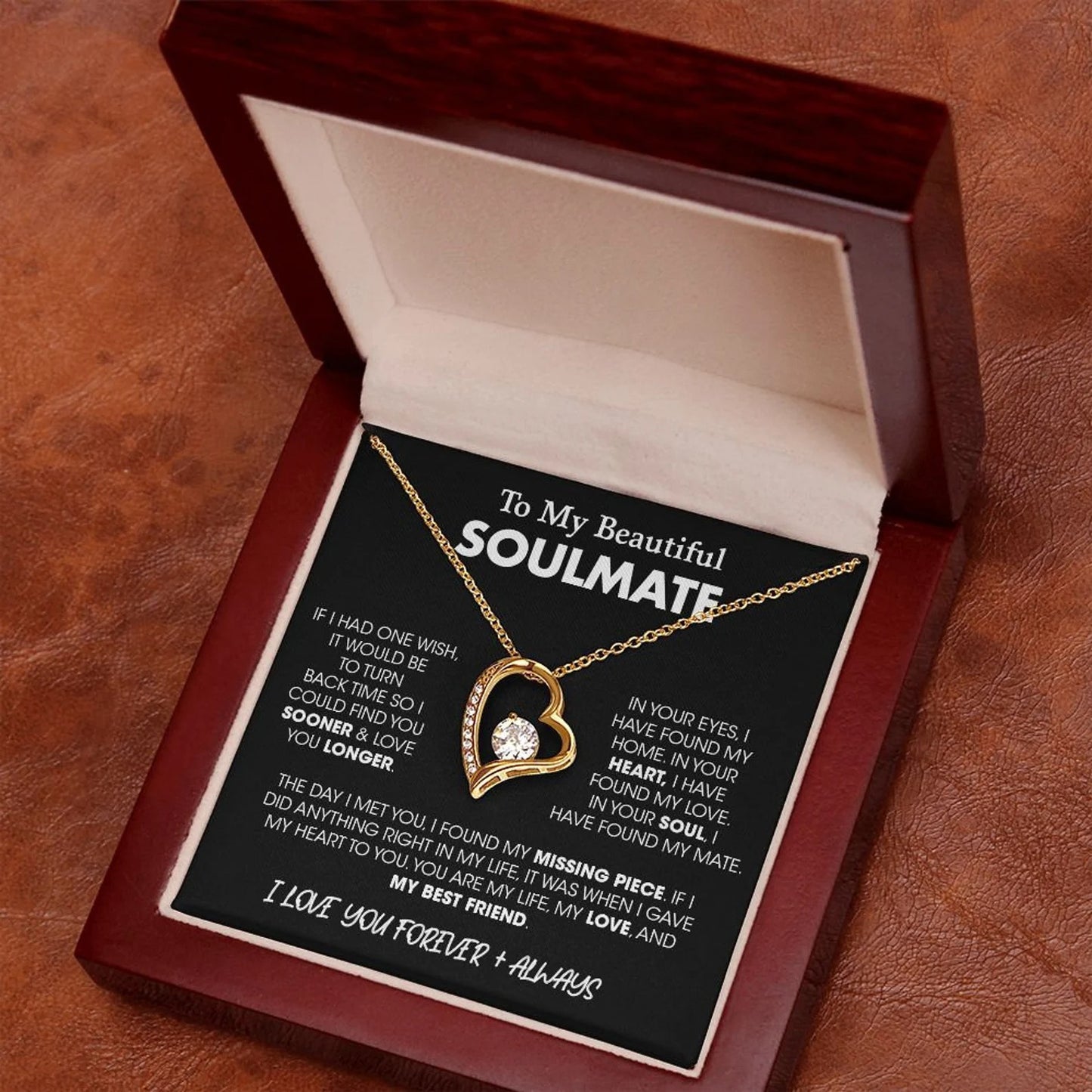TO MY WIFE - GIFT FROM HUSBAND - Forever Love Necklace