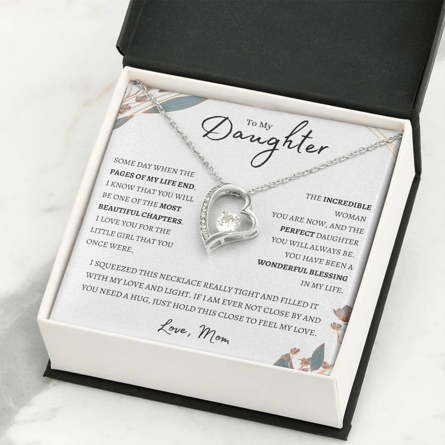TO MY DAUGHTER - GIFT FROM MOM - Forever Love Necklace