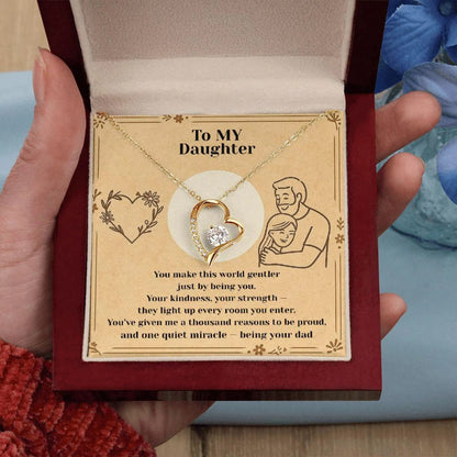 TO MY DAUGHTER - GIFT FROM DAD - Forever Love Necklace