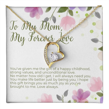 TO MY MOM - GIFT FROM SON - Forever Love Necklace
