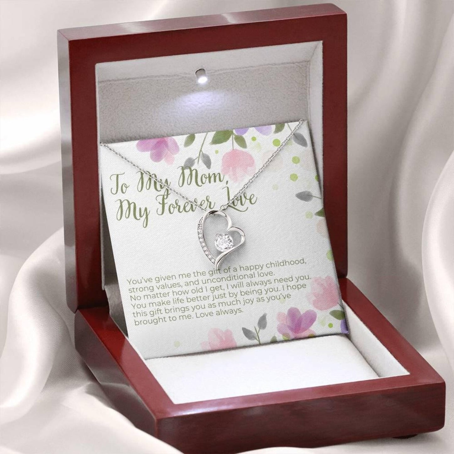 TO MY MOM - GIFT FROM SON - Forever Love Necklace