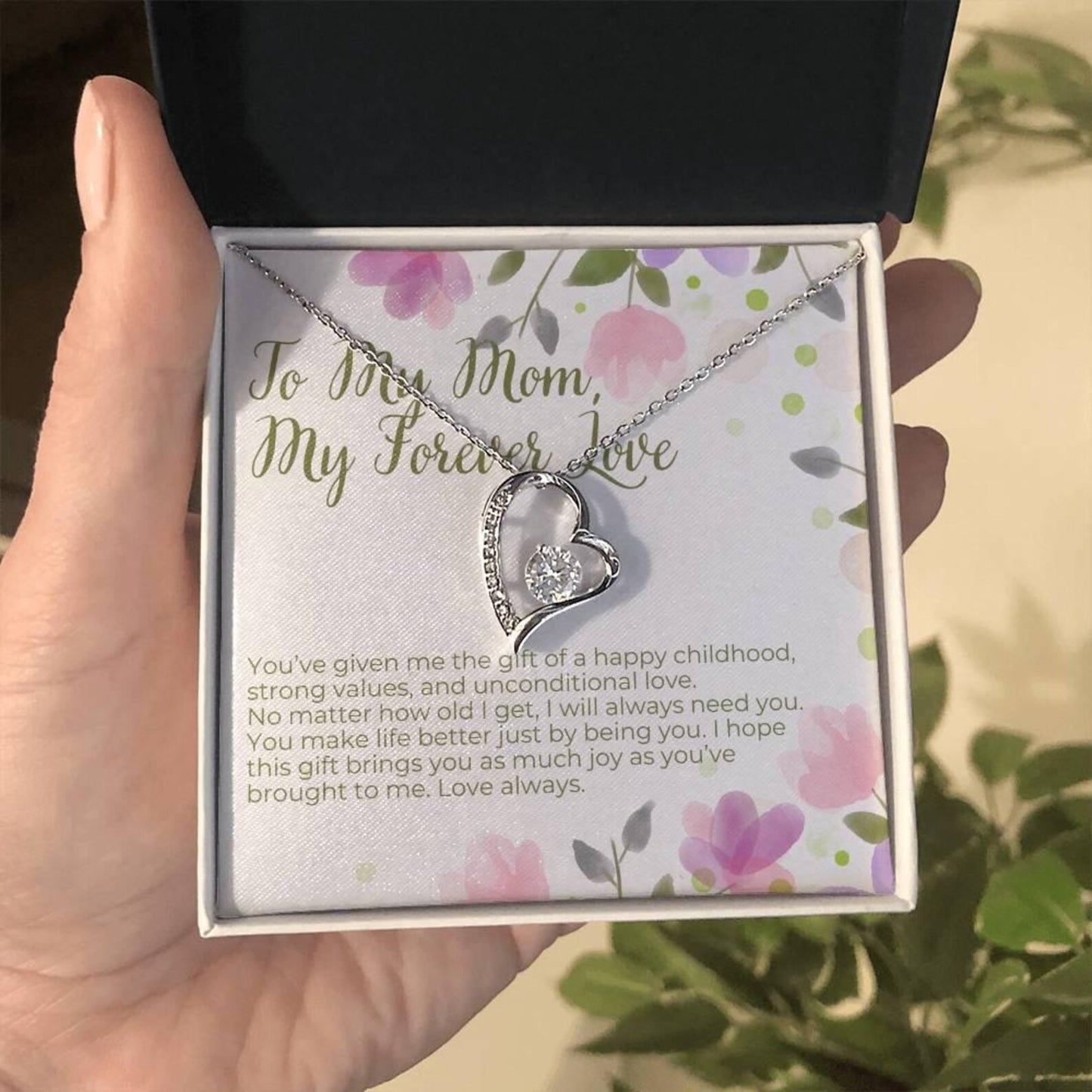 TO MY MOM - GIFT FROM SON - Forever Love Necklace