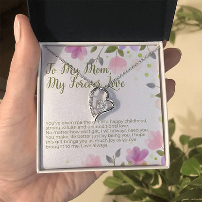 TO MY MOM - GIFT FROM SON - Forever Love Necklace